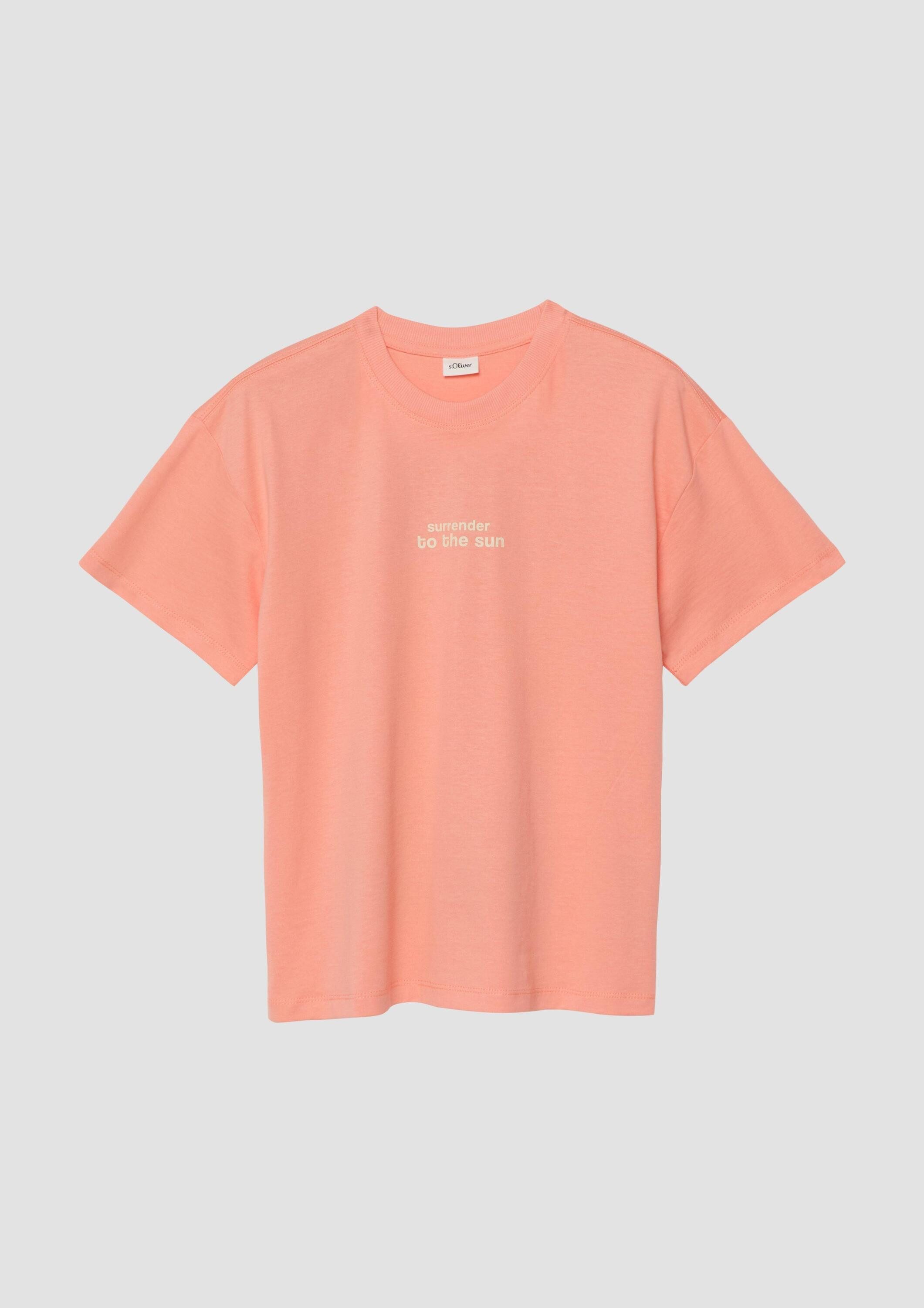 s.Oliver Kurzarmshirt T-Shirt Oversize T-Shirt mit Front- und Rückenprint