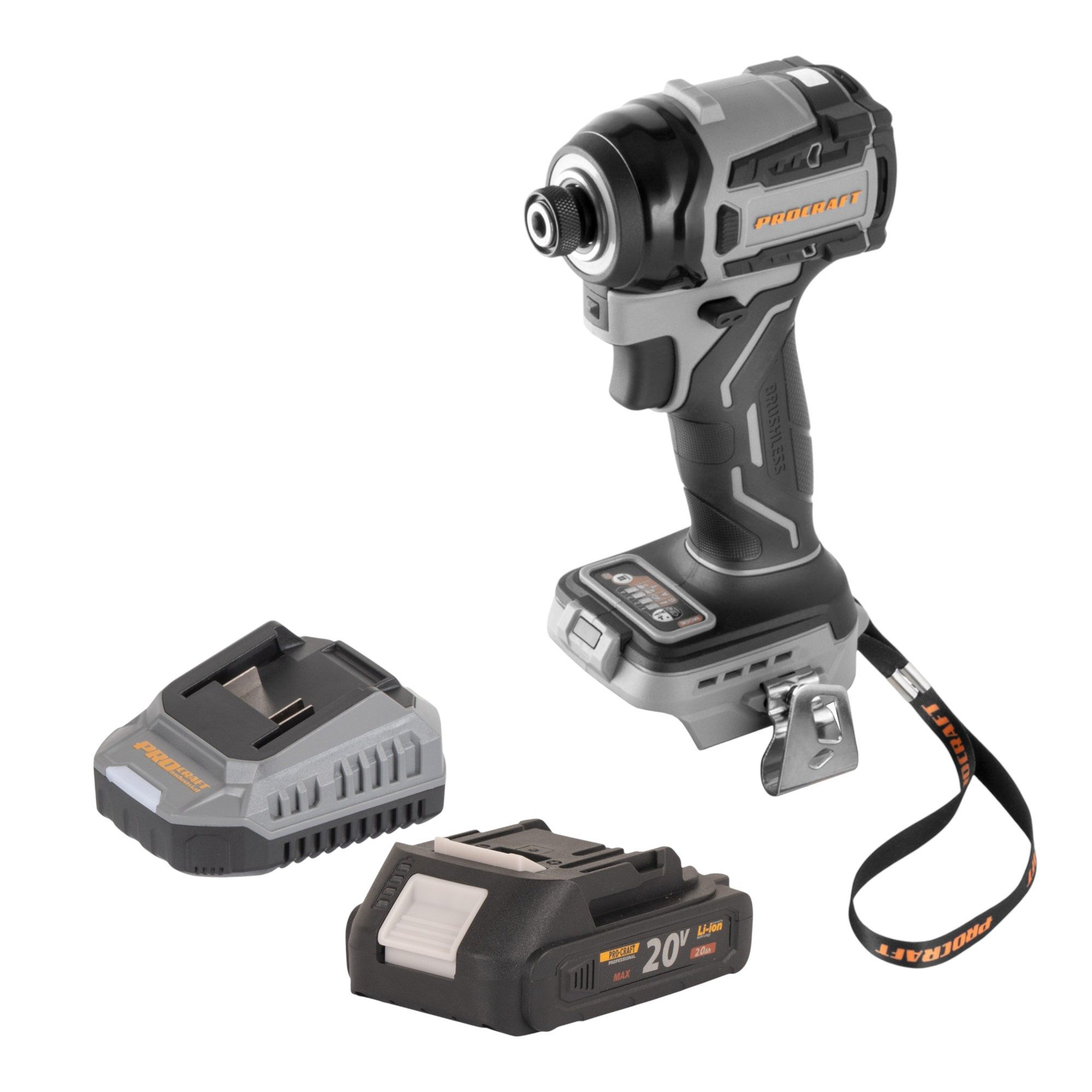 PROCRAFT industrial Akku-Schlagschrauber ID20Abb Akku Schlagschrauber 20 V 180 Nm 1/4" + 1x Akku 2,0 Ah
