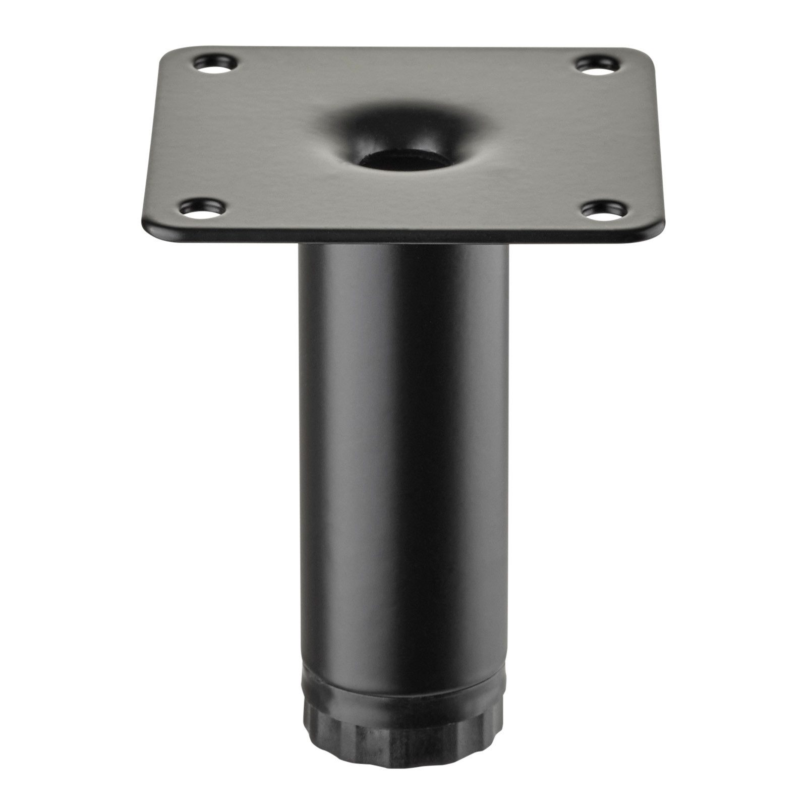 SO-TECH® Möbelfuß LIMA Ø 25 mm höhenverstellbar 10 mm Vitrinenfuß Sockelfuß, (1-St), Höhe 80 mm, schwarz matt