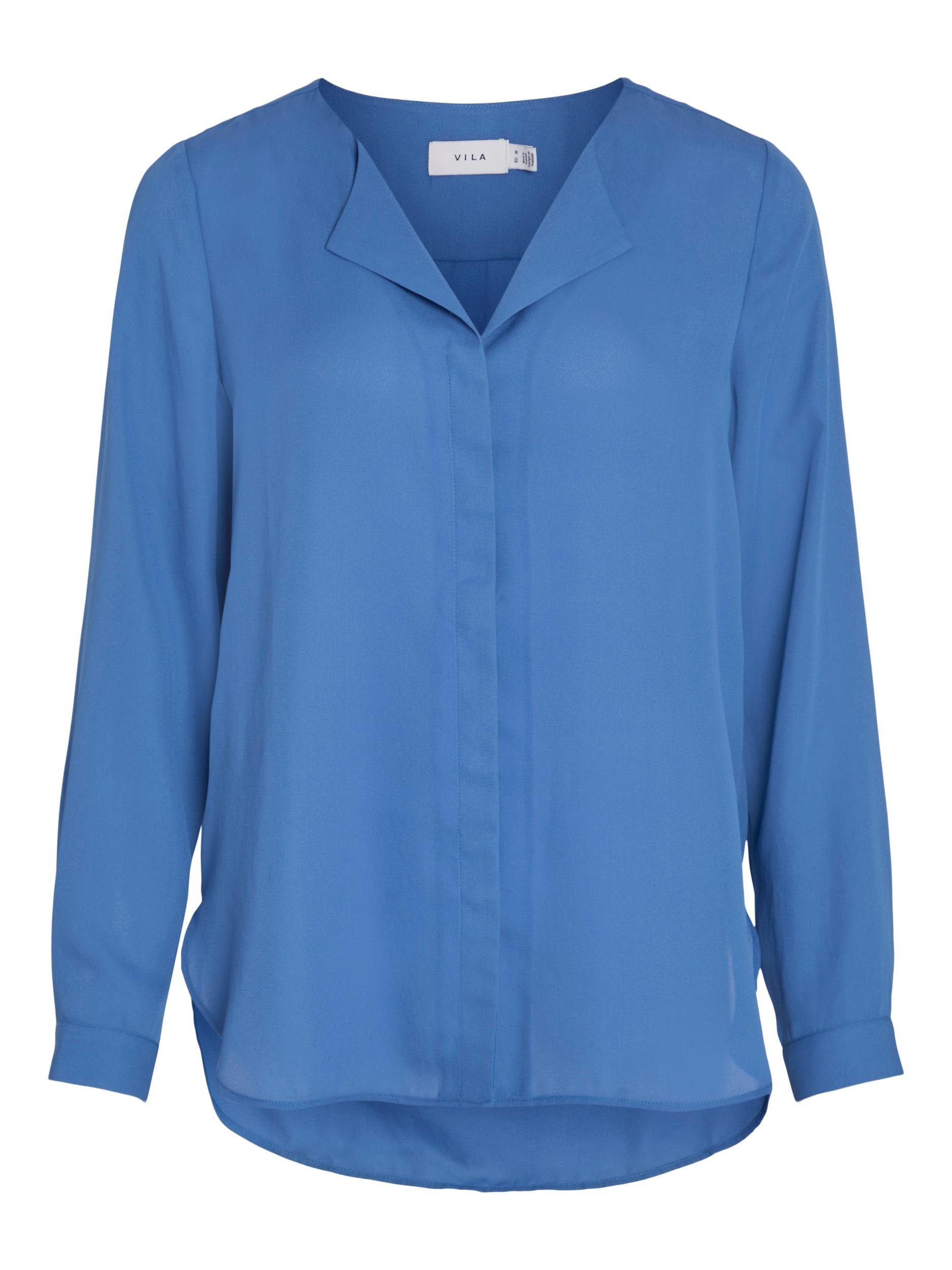 Vila Klassische Bluse federal Bluse blue