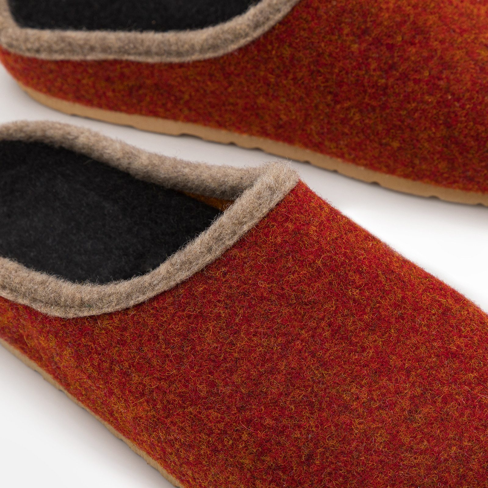 Pantoffelmann Filzclogs mit Fußbett Filzhausschuhe Herren Damen Filz Clog Pantoffel Hausschuh (1 Paar) hoher Tragekomfort, angenehme Passform