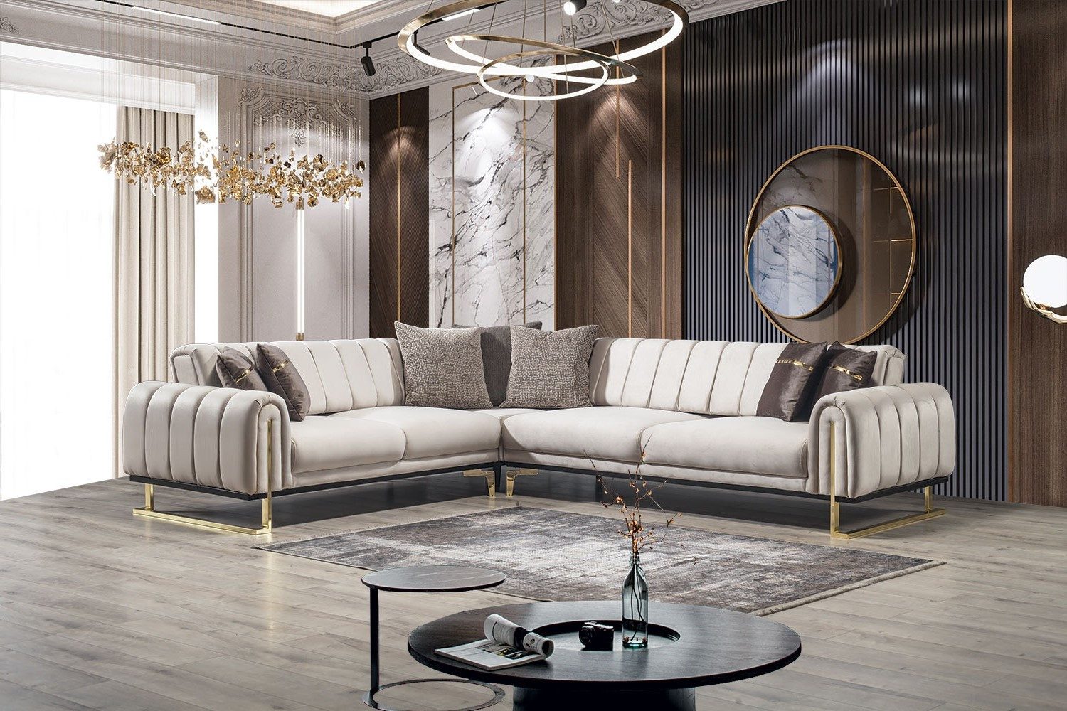 Villa Möbel Ecksofa Wave, Set 1 Teile, mit Relax-/Bettfunktion durch umklappbare Rückenlehne