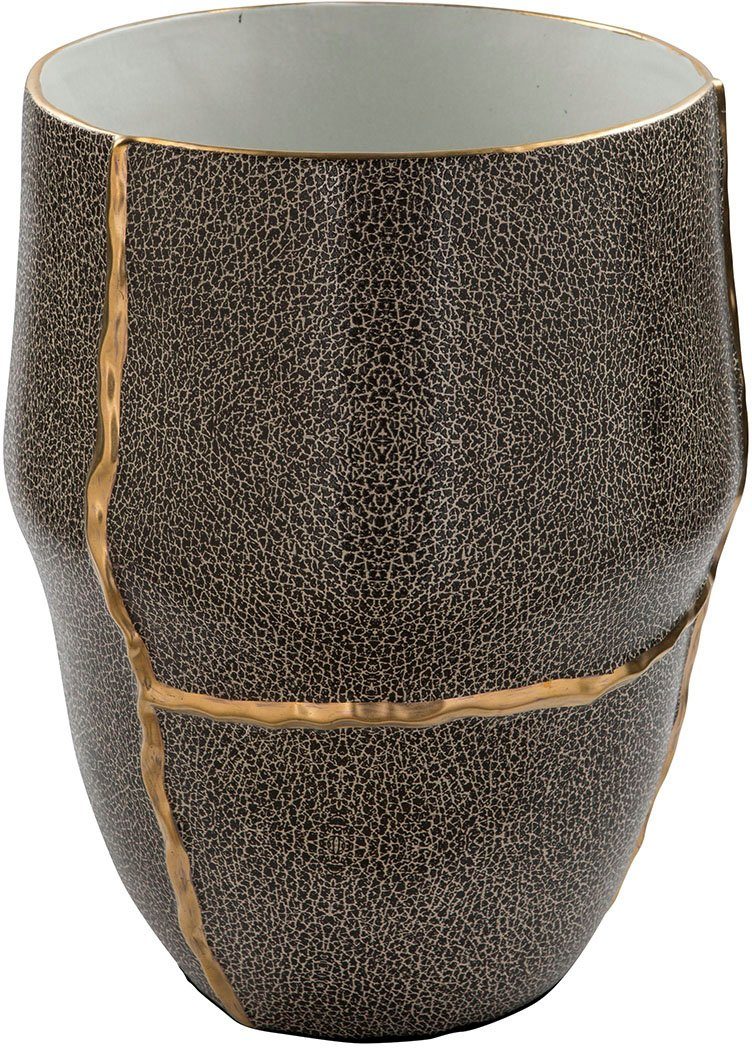 Fink Tischvase FAVORA (1 Porzellanvase, lederähnlicher Ø 28,5 cm Höhe in 40,5 cm x St), Optik