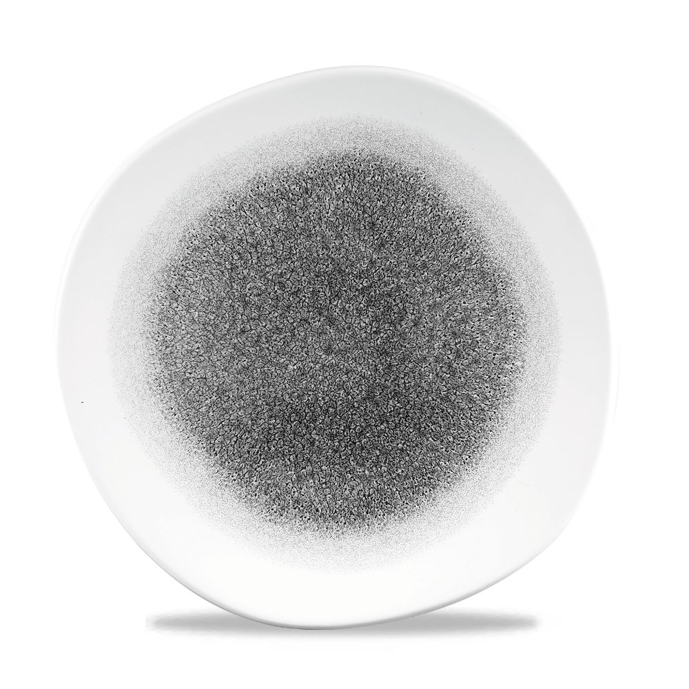 Teller Super Vitrified Studio Prints Raku Quartz Black Teller