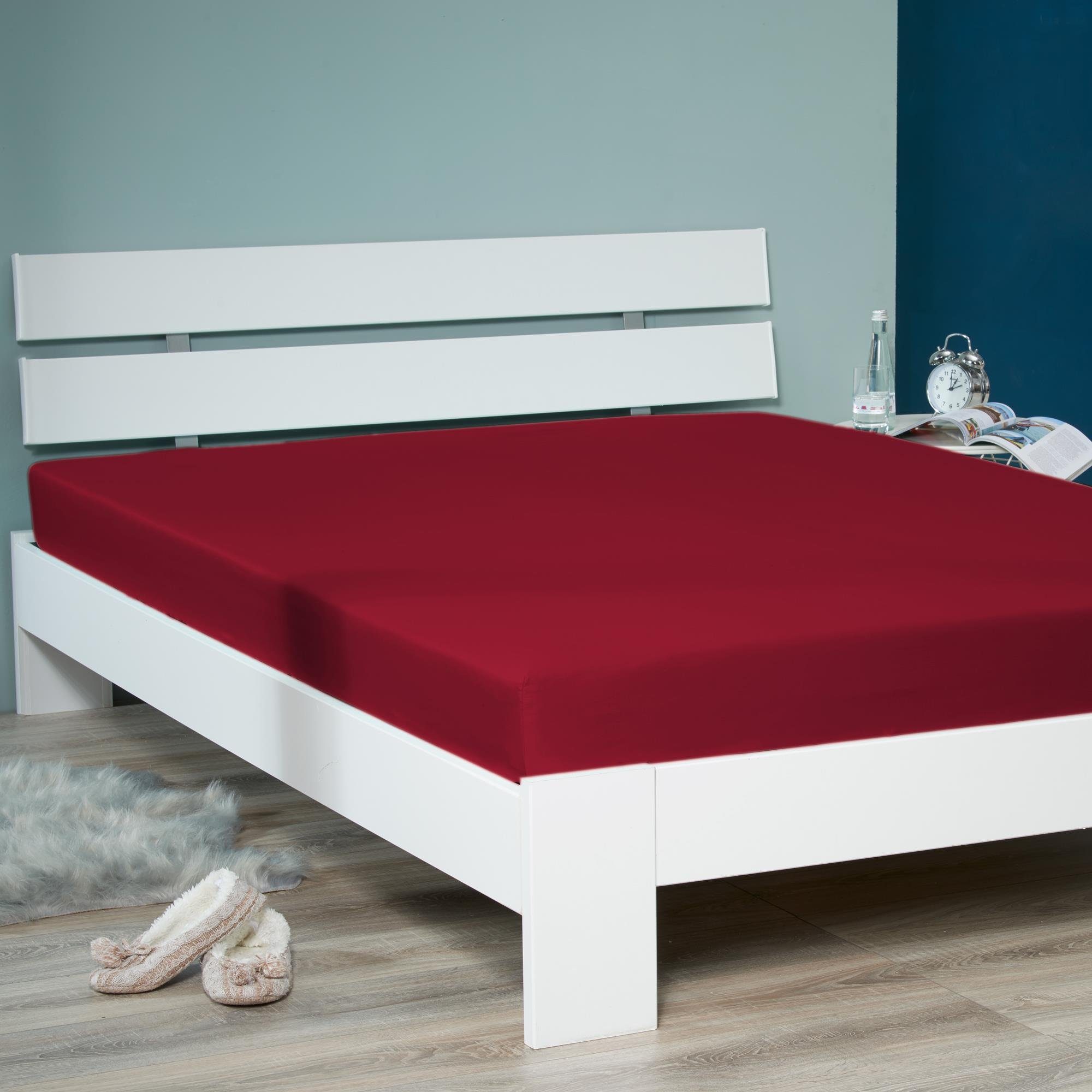 aqua-textil Spannbettlaken Luxury Spannbetttuch Mako Satin günstig online kaufen