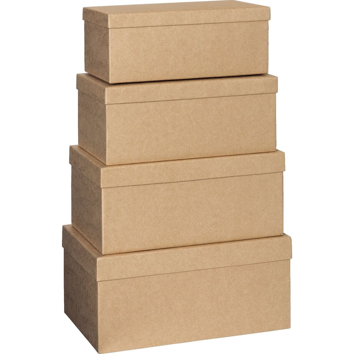 stewo Versandkarton Geschenkkarton One Colour - 4 tlg. hoch hellbraun.