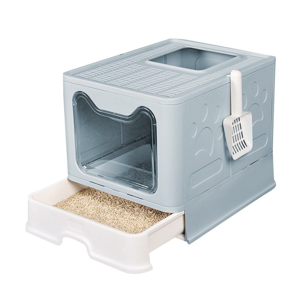 Katzentoilette Katzenklo, Cat Litter Box Schubladensystem & Klappbar