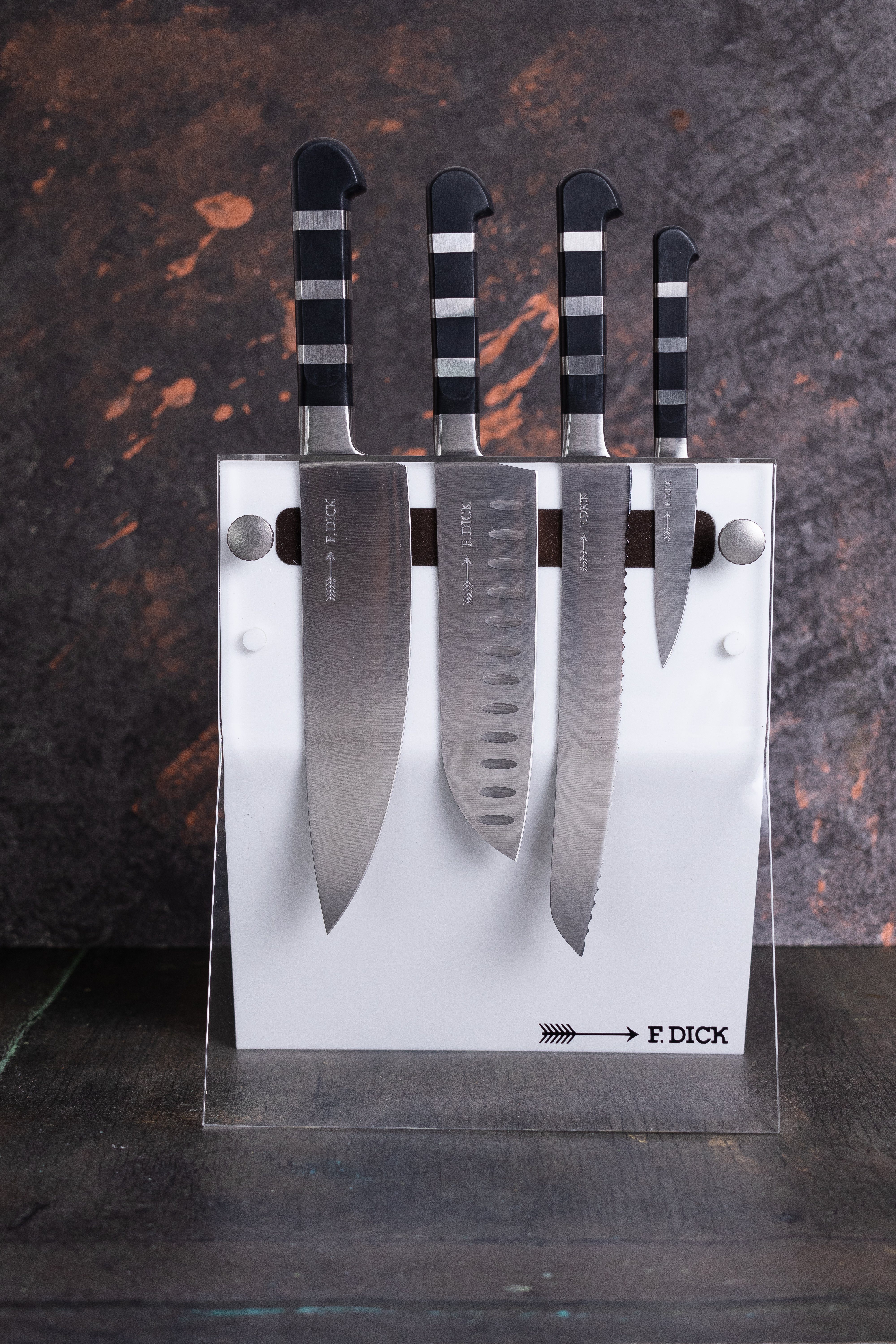 24 1905 4-teilig 4Knives weiÃŸ Dick x F. DICK x 12,5 Messerset F. Messerblock Messer-Set