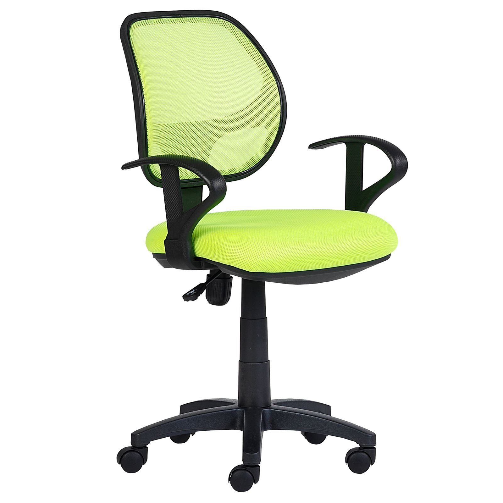 IDIMEX Drehstuhl COOL, Kinderdrehstuhl Schreibtischstuhl Drehstuhl atmungsaktiver Bezug Farba grün