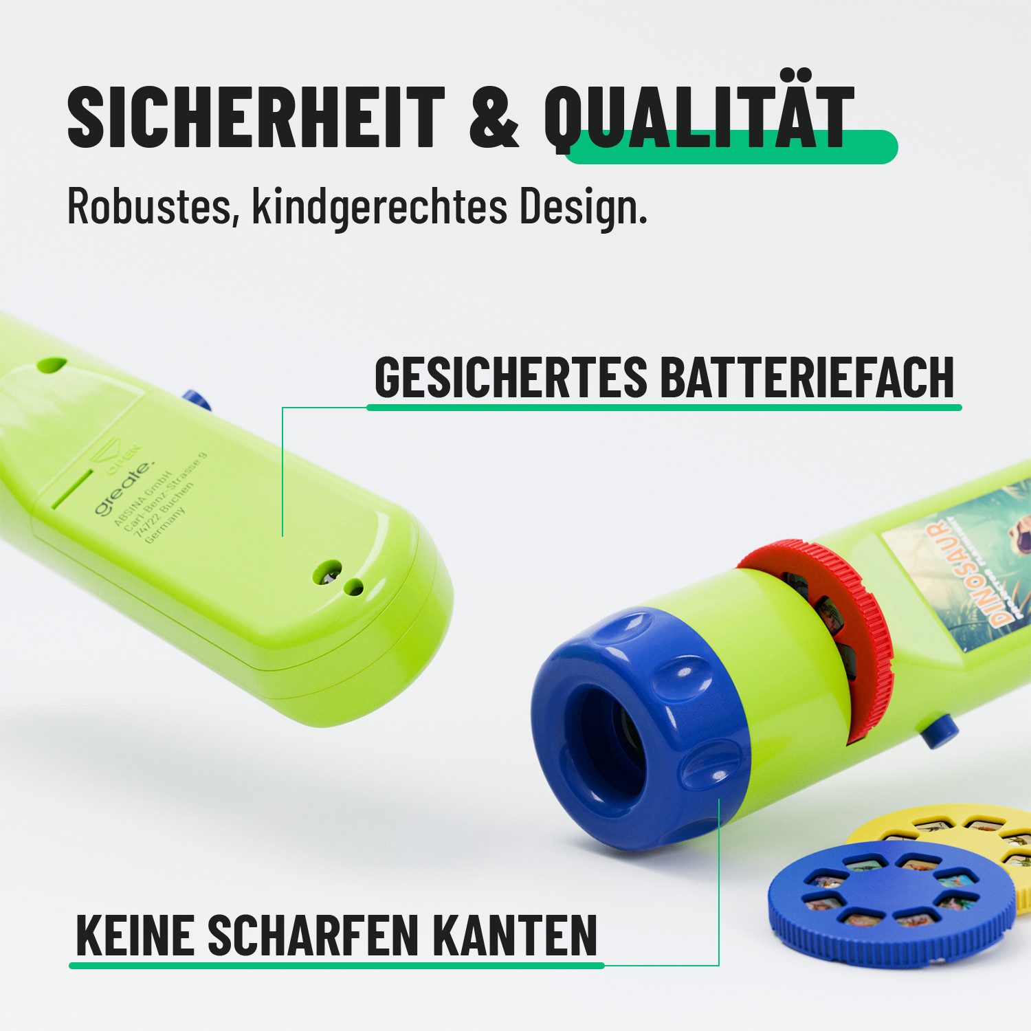greate. Diaprojektor Taschenlampe Dinosaurier Kinder - Dino Projektor Lampe mit 24 Bildern