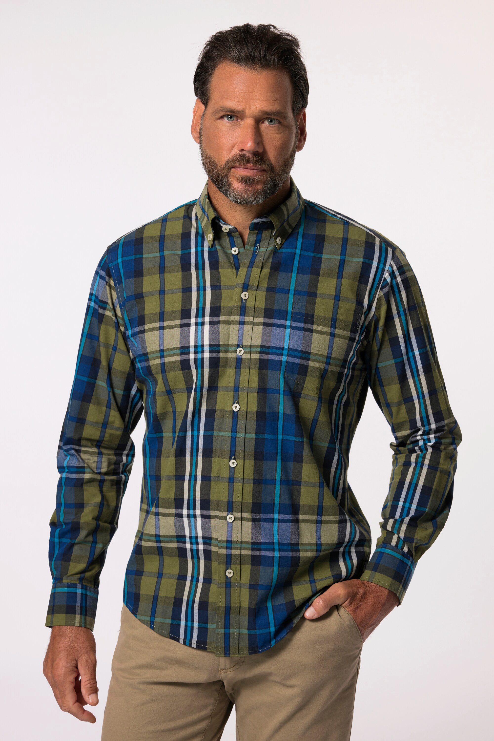 Businesshemd Karohemd Langarm Buttondown-Kragen Modern Fit