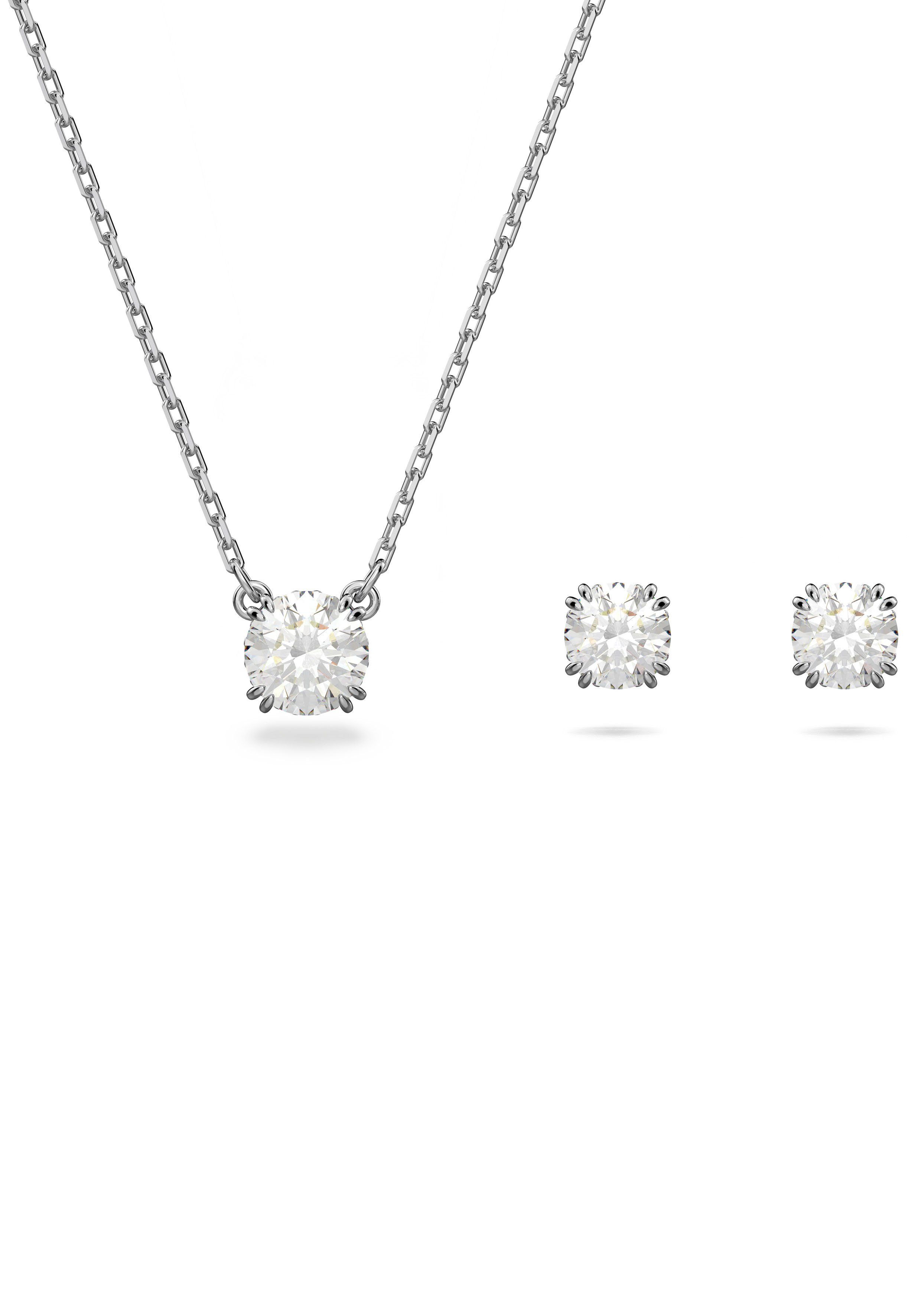 Swarovski Schmuckset Constella Set, Rundschliff, 5647663 (Set, 3-tlg), mit Swarovski® Kristallen