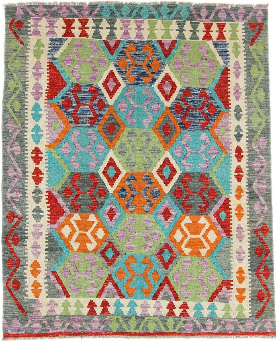 Orientteppich Kelim Afghan mm rechteckig, Nain Höhe: Trading, Orientteppich, Handgewebter 3 157x193