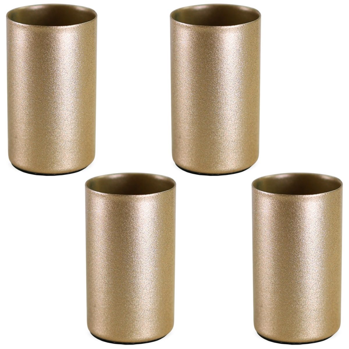 matches21 HOME & HOBBY Kerzenhalter Magnet Stabkerzen-Halter 4er gold Metall Kerzen-Ständer 2,3 cm (4 St), Magnetische Adventskranz Kerzen-Tablett Kerzenhalter Tischdeko