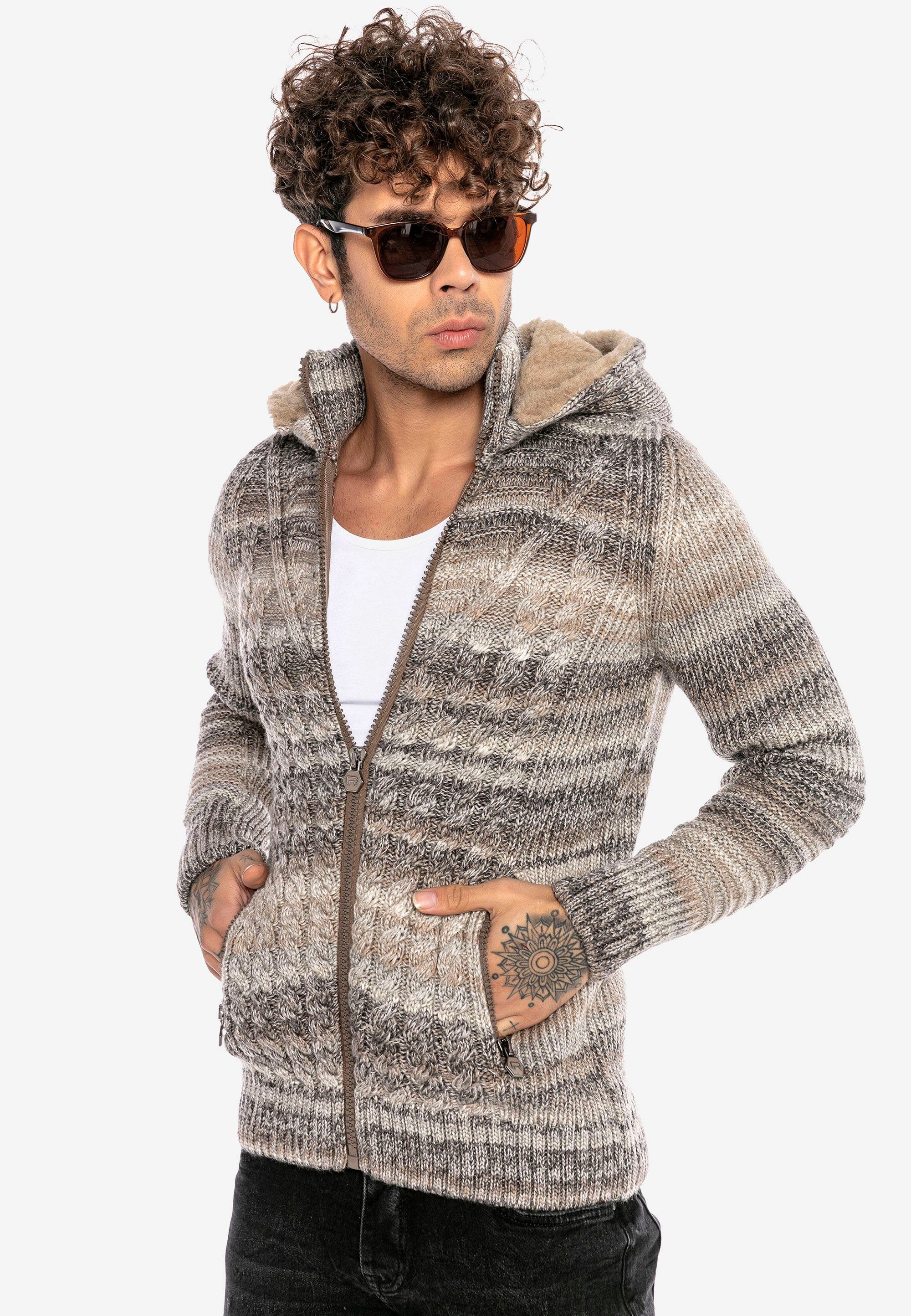 RedBridge Strickjacke Lewisville mit abnehmbarer Kapuze