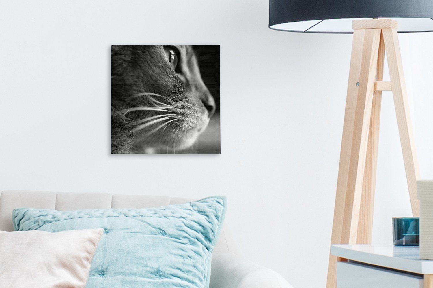 St), OneMillionCanvasses® Abessinier Tiere Schlafzimmer - für Bilder Leinwandbild - Porträt, (1 Katze - Wohnzimmer Leinwand