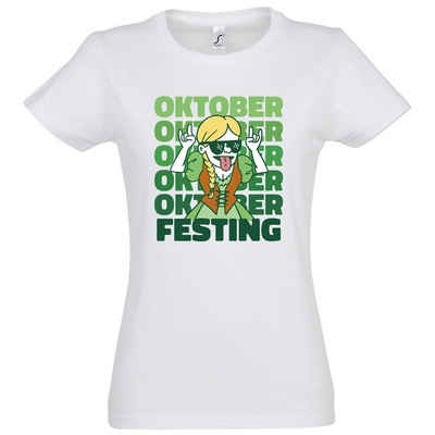 Youth Designz T-Shirt Oktober Festing Party Damen T-Shirt mit trendigem Frontprint