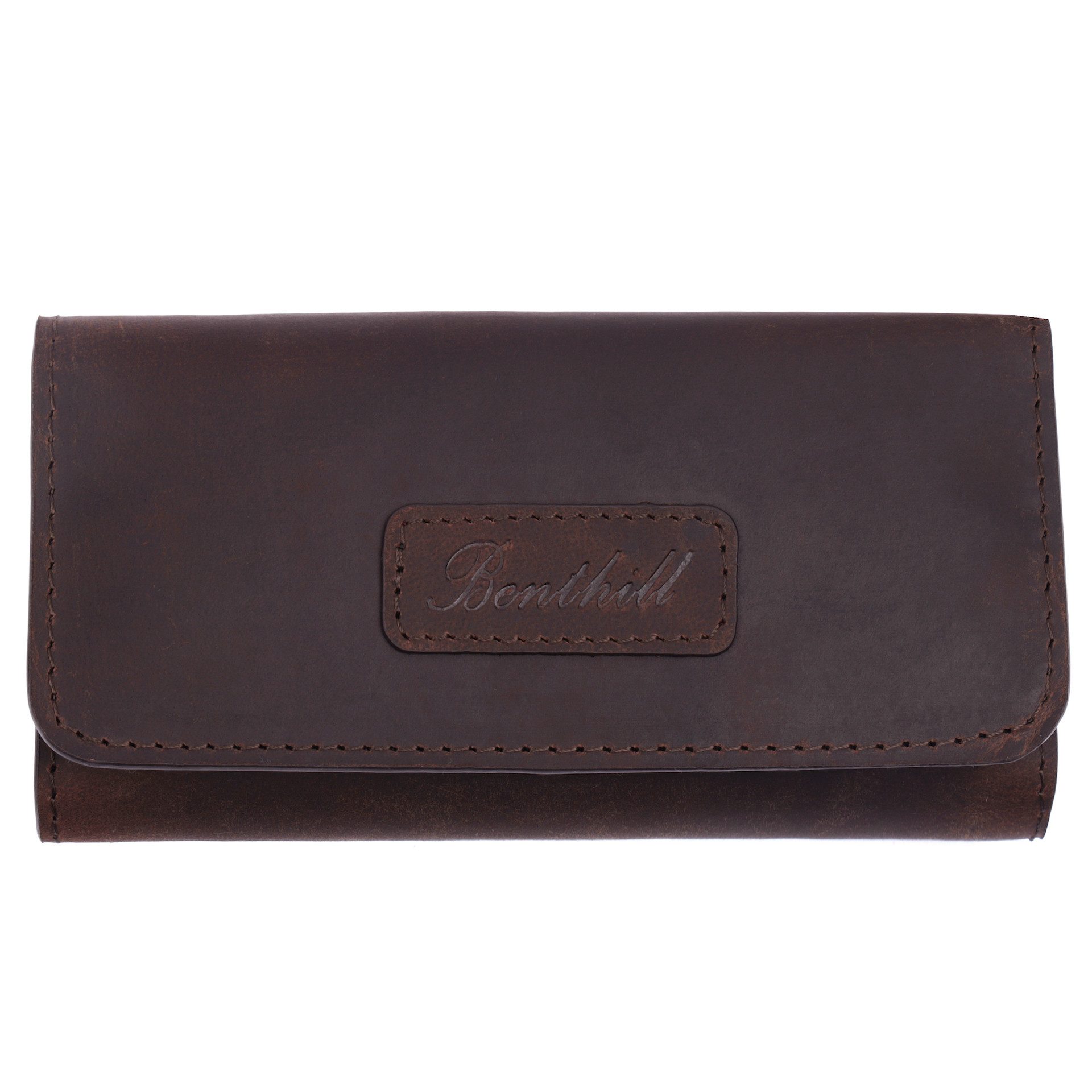 Benthill Tabakbeutel Echt Leder Tabaktasche Premium Tabakbeutel Drehertasche Echtleder, Reißverschlussfach