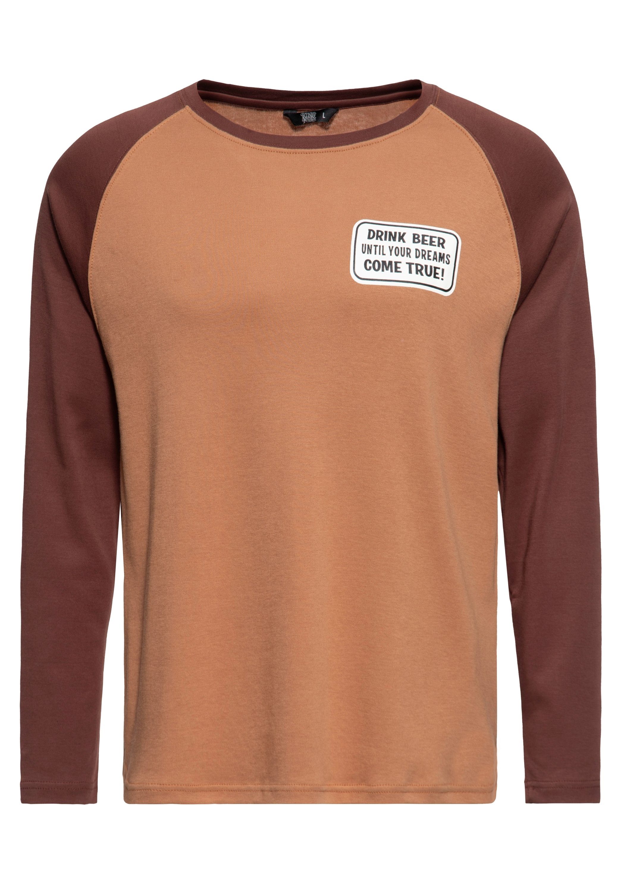 KingKerosin Longsleeve Ring-a-ding ding mit Raglan-Ärmeln