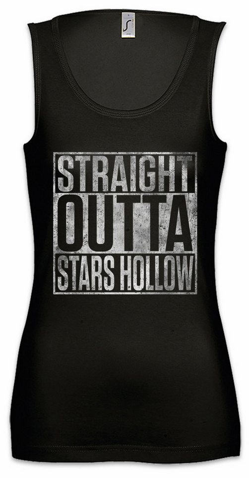 Urban Backwoods Tanktop Straight Outta Stars Hollow Ärmelloses Damen T-Shirt Lorelai Gilmore Symbol Logo Girls Jess