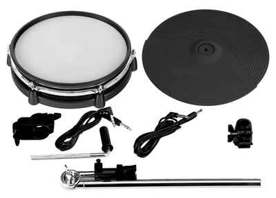 XDrum Elektrisches Schlagzeug DD-530 Mesh Add On Pack (Erweiterungs-Set für DD-530 E-Drum-Set, 10" Mesh Head, Tom Pad, 12" Becken Pad, Dual Zone, Choke-Funktion, Roland kompatibel, inkl. Klemmen, Haltearm und Kabel), Ideal für XDrum DD-530