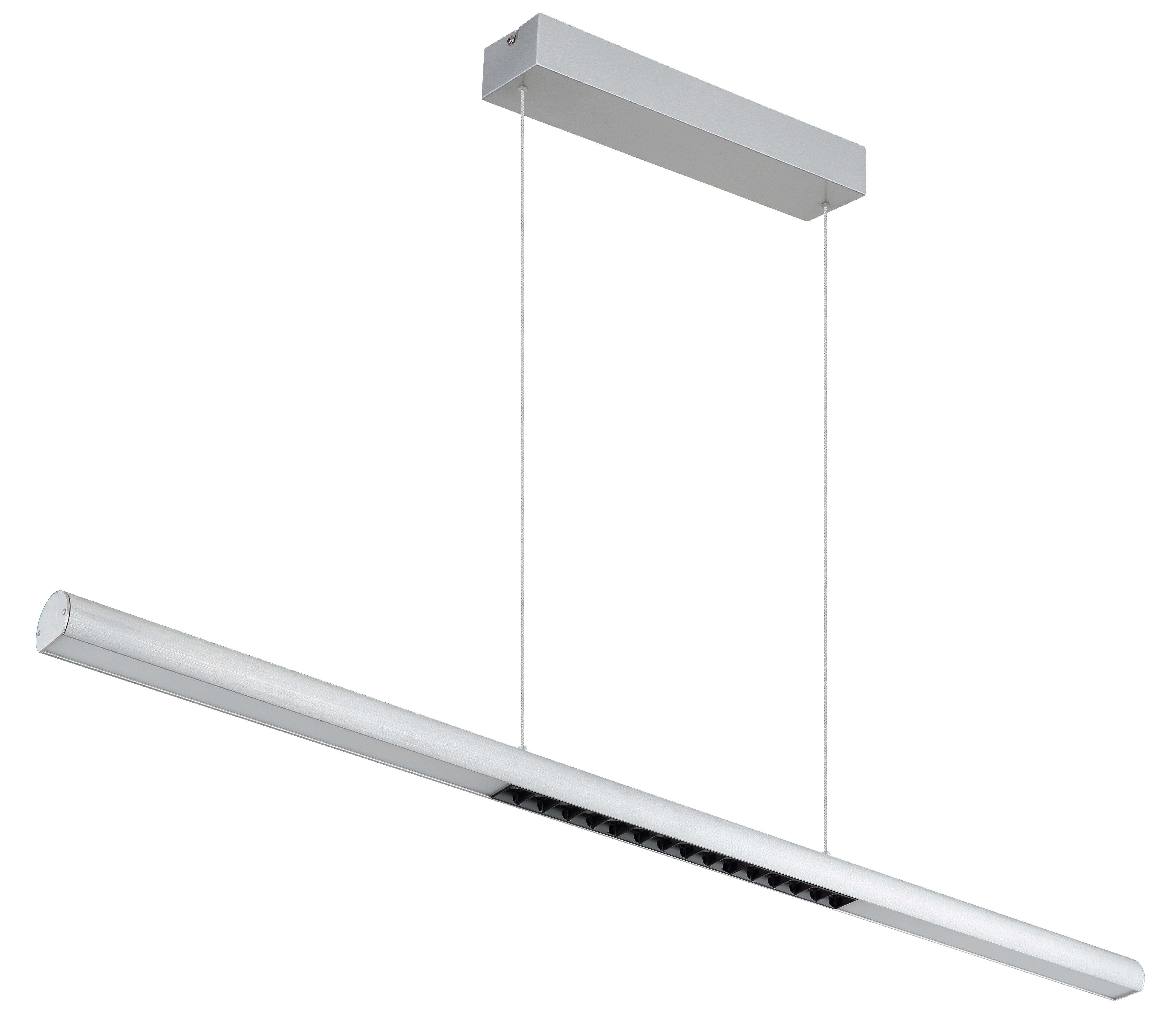 GLOBO LIGHTING Hängeleuchte CODY, LED fest integriert, Warmweiß, Hängeleuchte Aluminium gebürstet, Opal, Soft-Lift, LED 24W