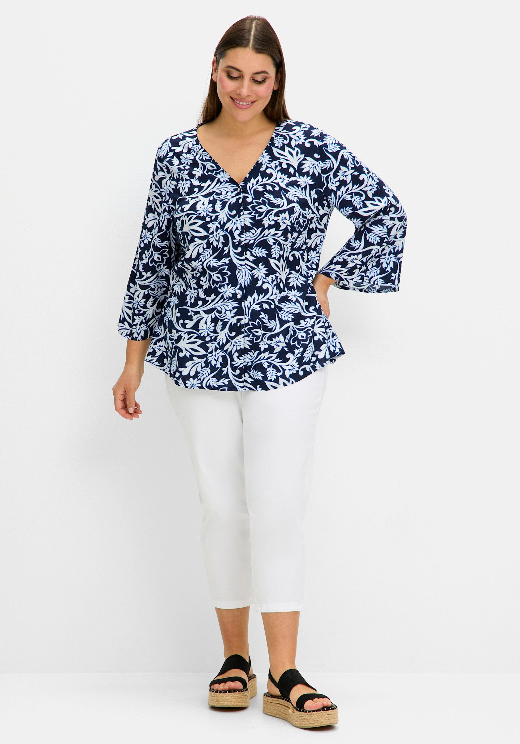 Sheego Klassische Bluse Druckbluse günstig online kaufen