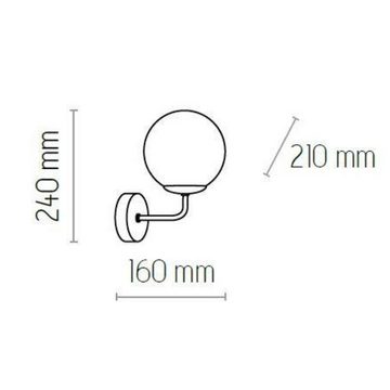 famlights Wandleuchte, Wandleuchte Keno in Weiß und Schwarz E27, keine Angabe, Leuchtmittel enthalten: Nein, warmweiss, Wandleuchte, Wandlampe, Wandlicht