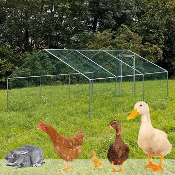 DEMA Freigehege Freilaufgehege - Hühnergehege - Kleintiergehege mit Sonnenschutz wasserdicht 3 x 6 Meter