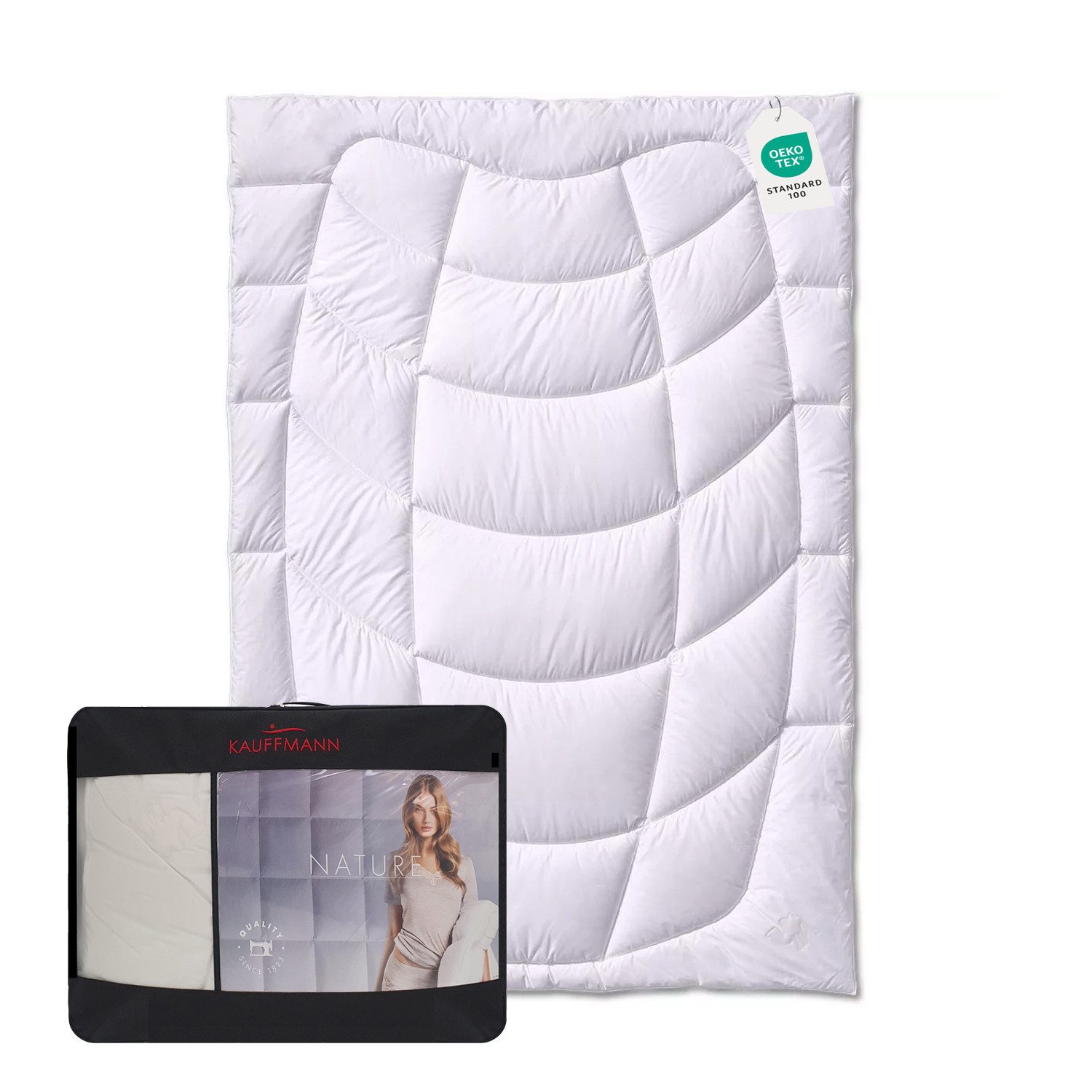 Sanders Kauffmann Naturhaarbettdecke 100% Kamelhaarflaum Bettdecke Kamelhaar duo warm waschbar 135x200, Füllung: 100% Kamelhaar, Bezug: 100% Baumwolle