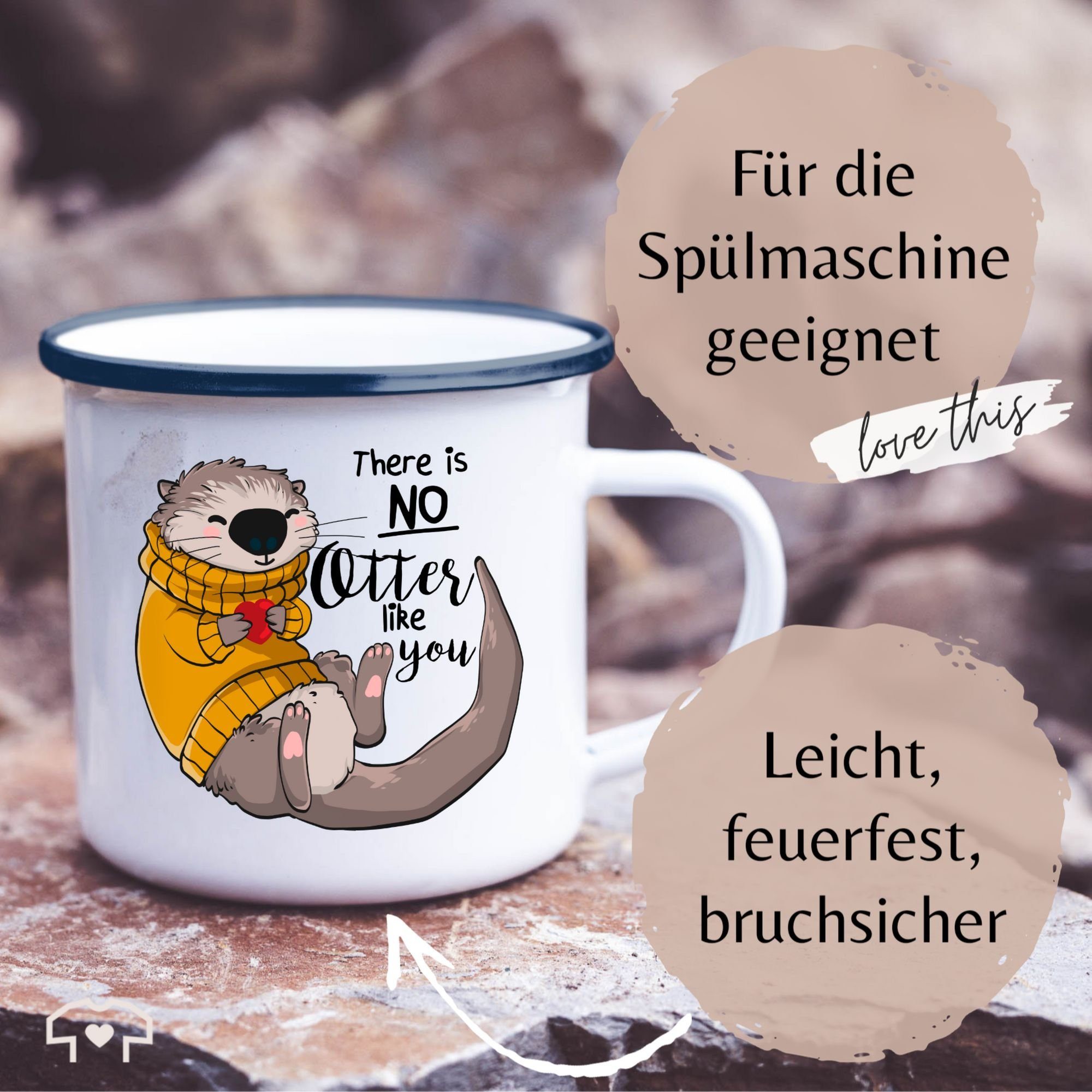 is you, There Shirtracer 2 like Otter Statement Weiß Stahlblech, Tasse no Blau Sprüche