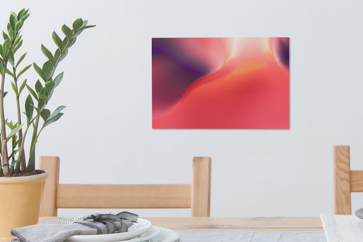 Hintergrund (1 Aufhängefertig, rotem mit cm 30x20 Leinwandbilder, Wandbild Wanddeko, Leinwandbild OneMillionCanvasses® St), Leuchten, Abstrakter