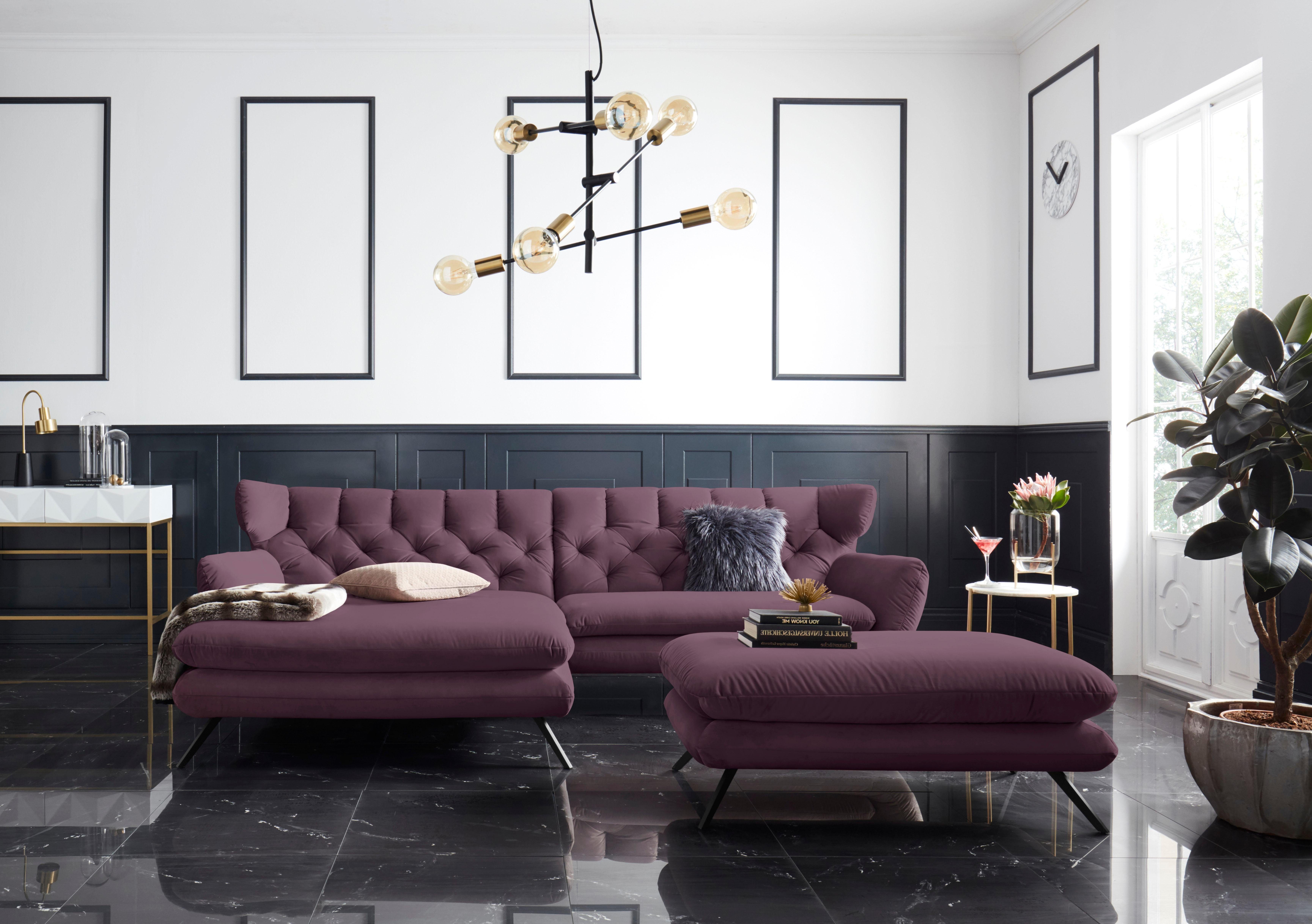 3C Candy Ecksofa Beatrice Designsofa in moderner Retrooptik, bequem und ext günstig online kaufen