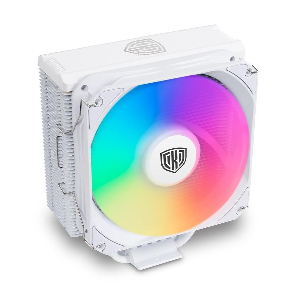 Kolink CPU Kühler Umbra EX180 White ARGB Процессорный кулер - 120mm, PWM-Lüfter Premium Weißes Aluminium-Design ARGB-Beleuchtung