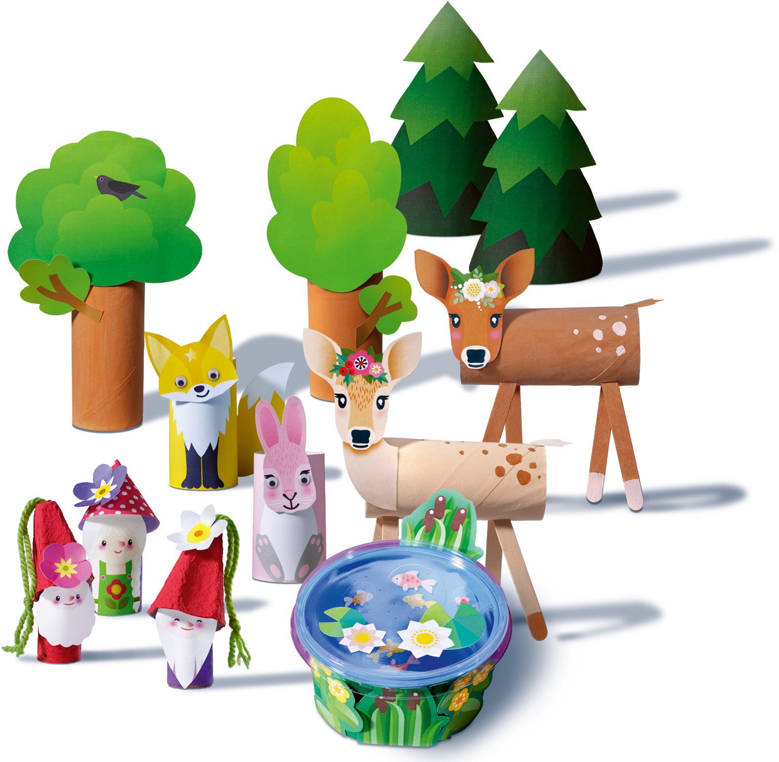 Ravensburger Kreativset Upcycling Basteln EcoCreate Midi Theater Magischer Wald 23921