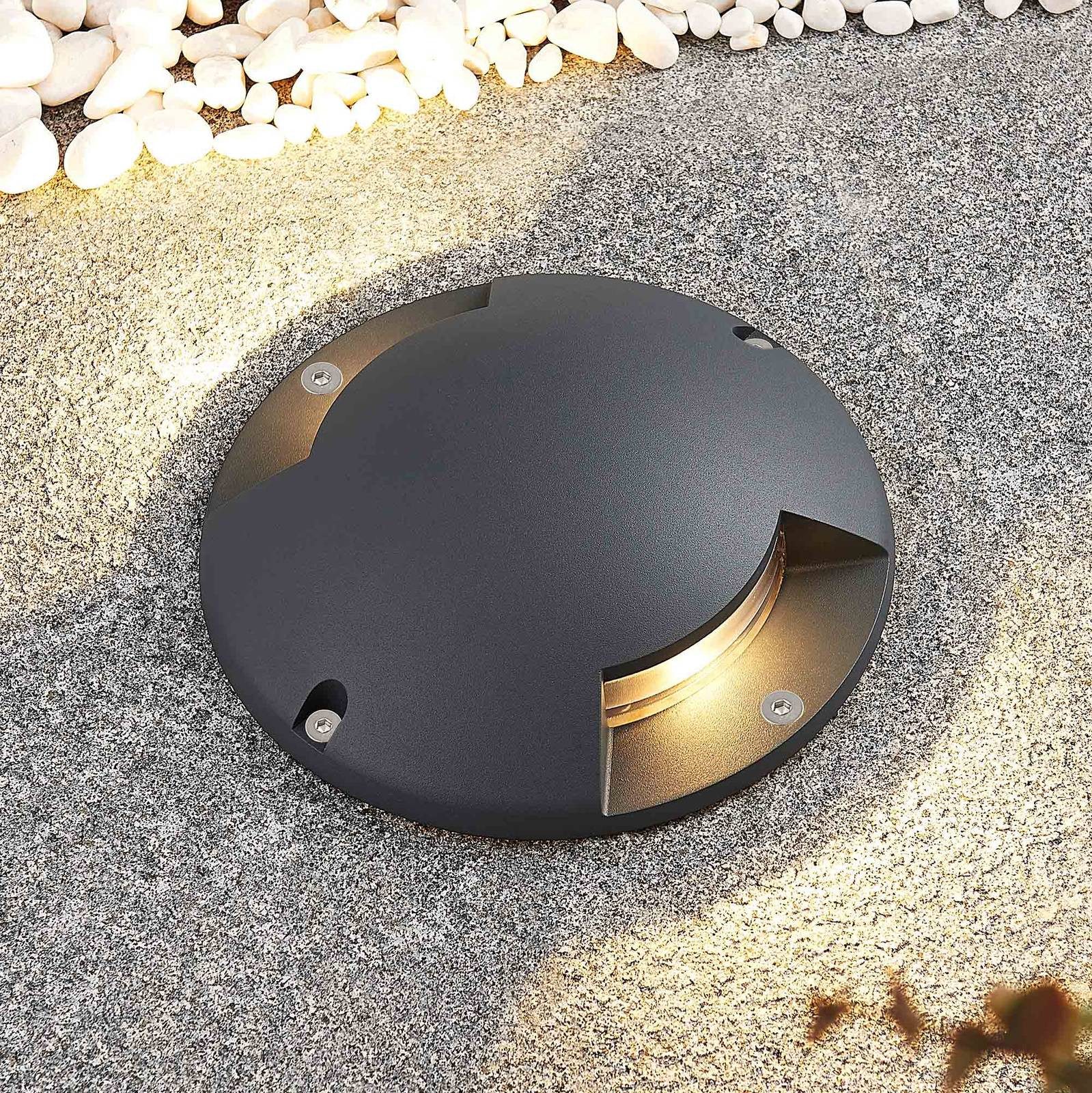 Lindby Einbauleuchte Cormac, LED, Metall, Schwarz warmweiß IP67, LED 3,8 W gesamt, warmweiß