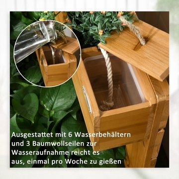 Outsunny Hochbeet mit 4 Pflanzkästen, Selbstbewässerungssystem, Vliesverkleidung (Set, 1 St., Pflanzkasten), rechteckig
