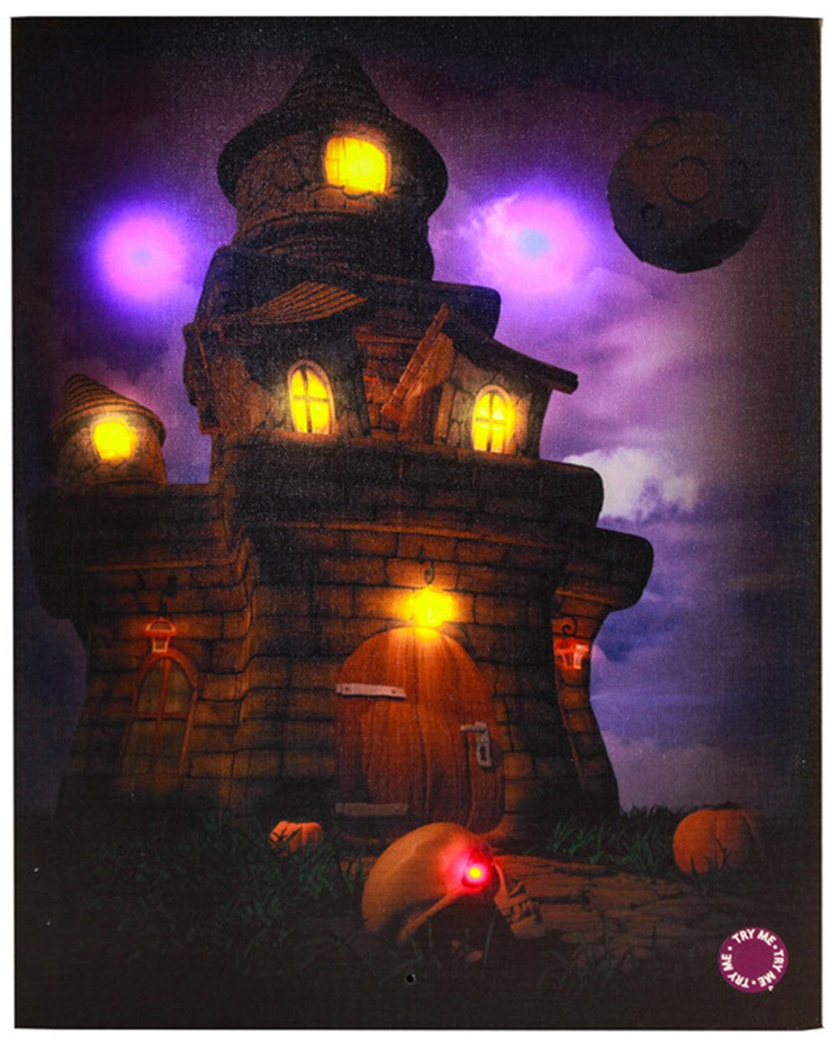 CHAKS Dekoobjekt Halloween Dekoration Wandbild mit Sound und Licht