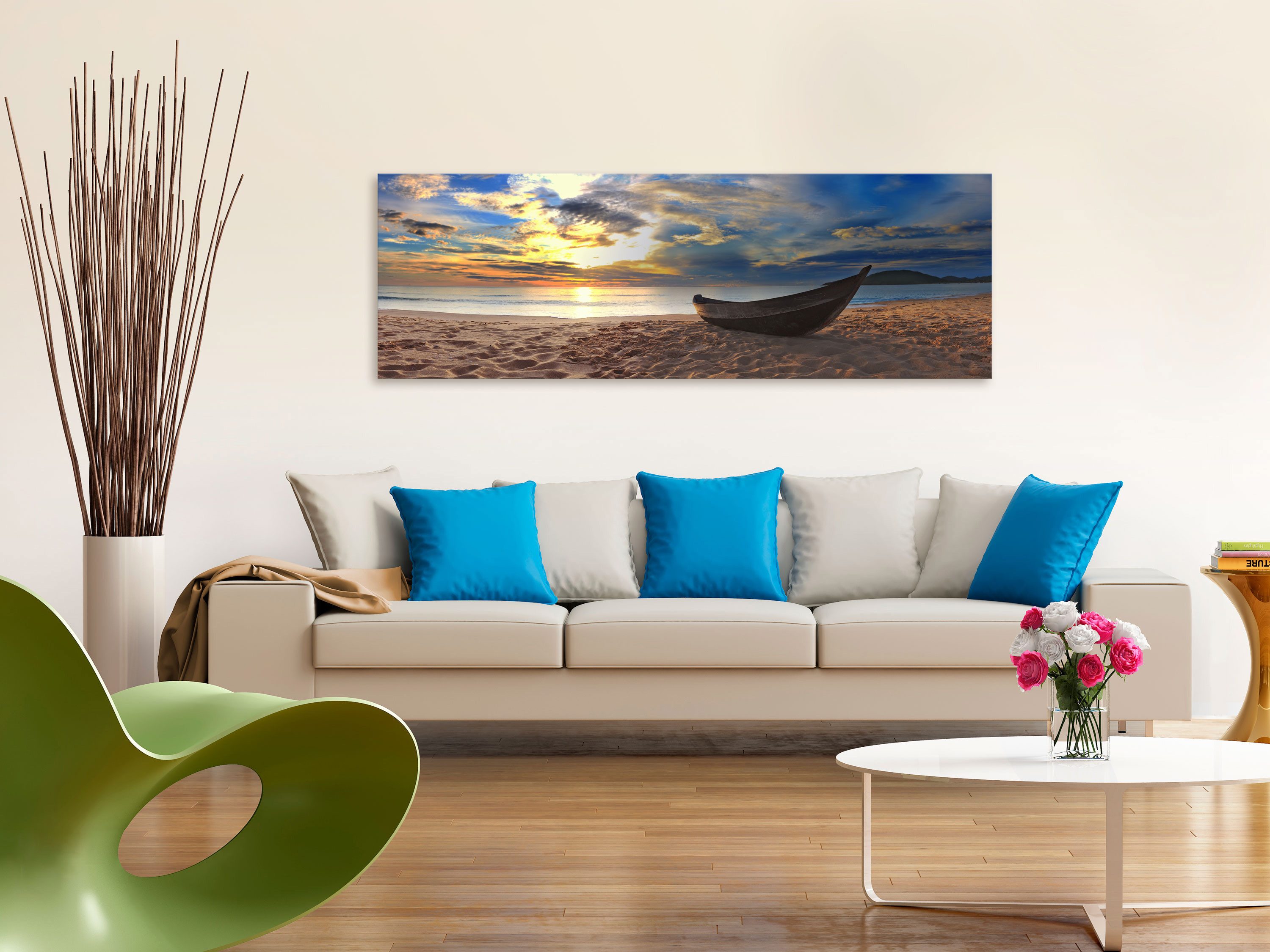 Artgeist Wandbild Boat on the Beach (1 Part) Narrow