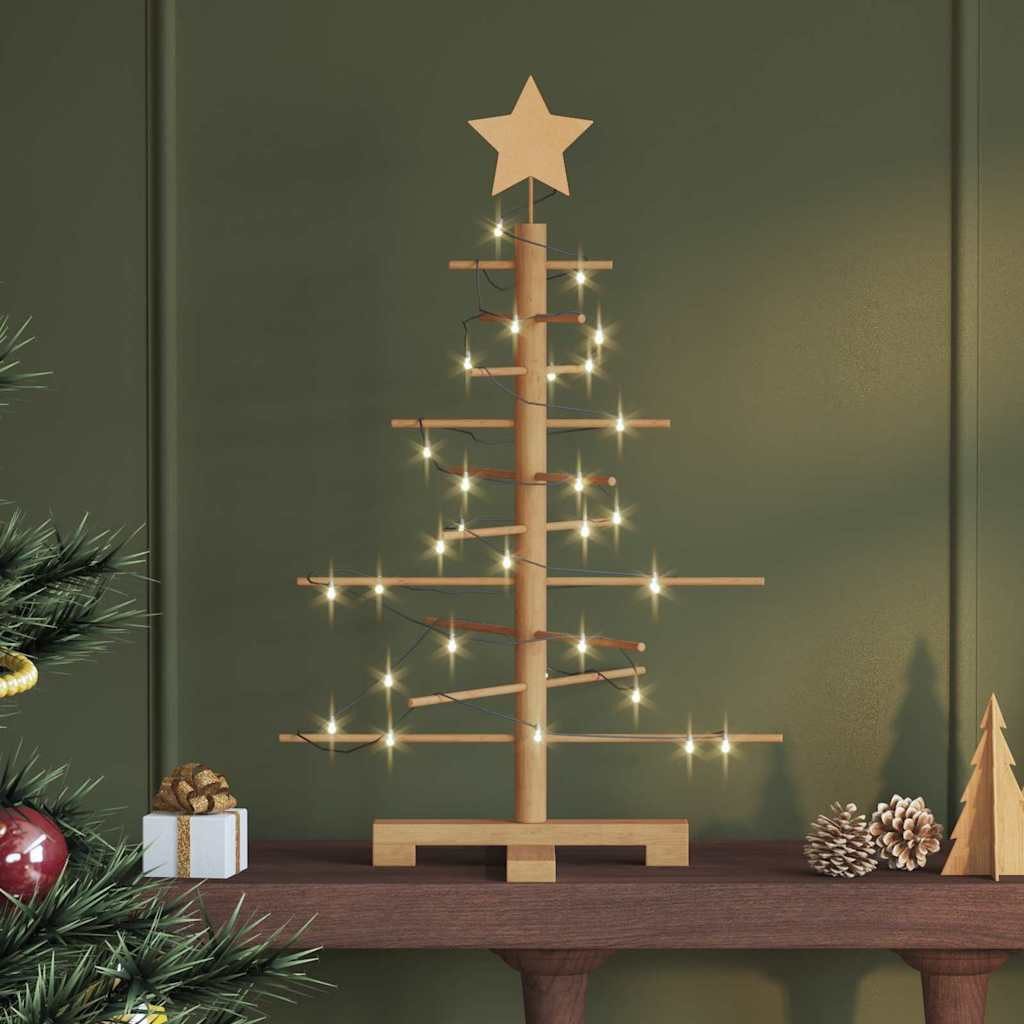 vidaXL Künstlicher Weihnachtsbaum vidaXL Holz Weihnachtsbaum Braun 75 cm Bambus