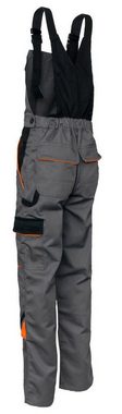 Artmas Arbeitslatzhose Arbeitslatzhose Latzhose Sicherheitshose Arbeitshose Berufskleidung Farbe: Stahl mit orangefarbenem und schwarzem Zubehör.
