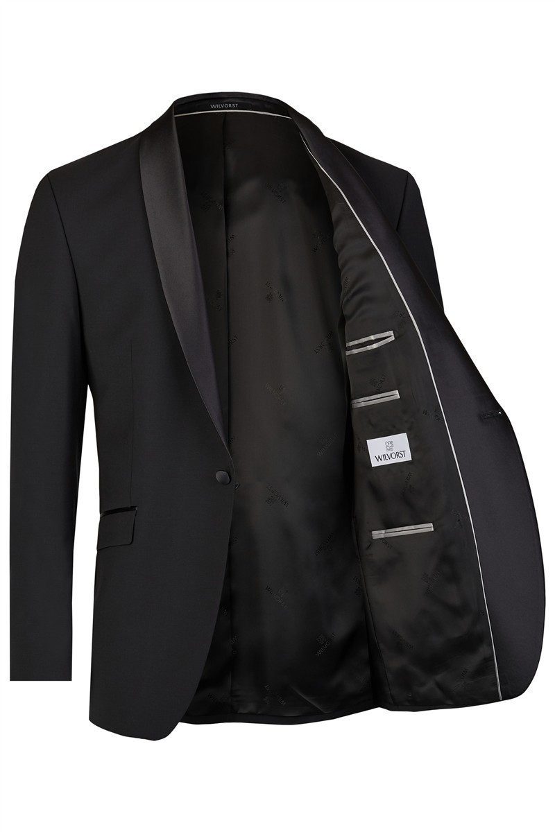 Wilvorst Sakko Wilvorst CLASSICs Herren Smokingsakko Schalkragen Modern Schwarz
