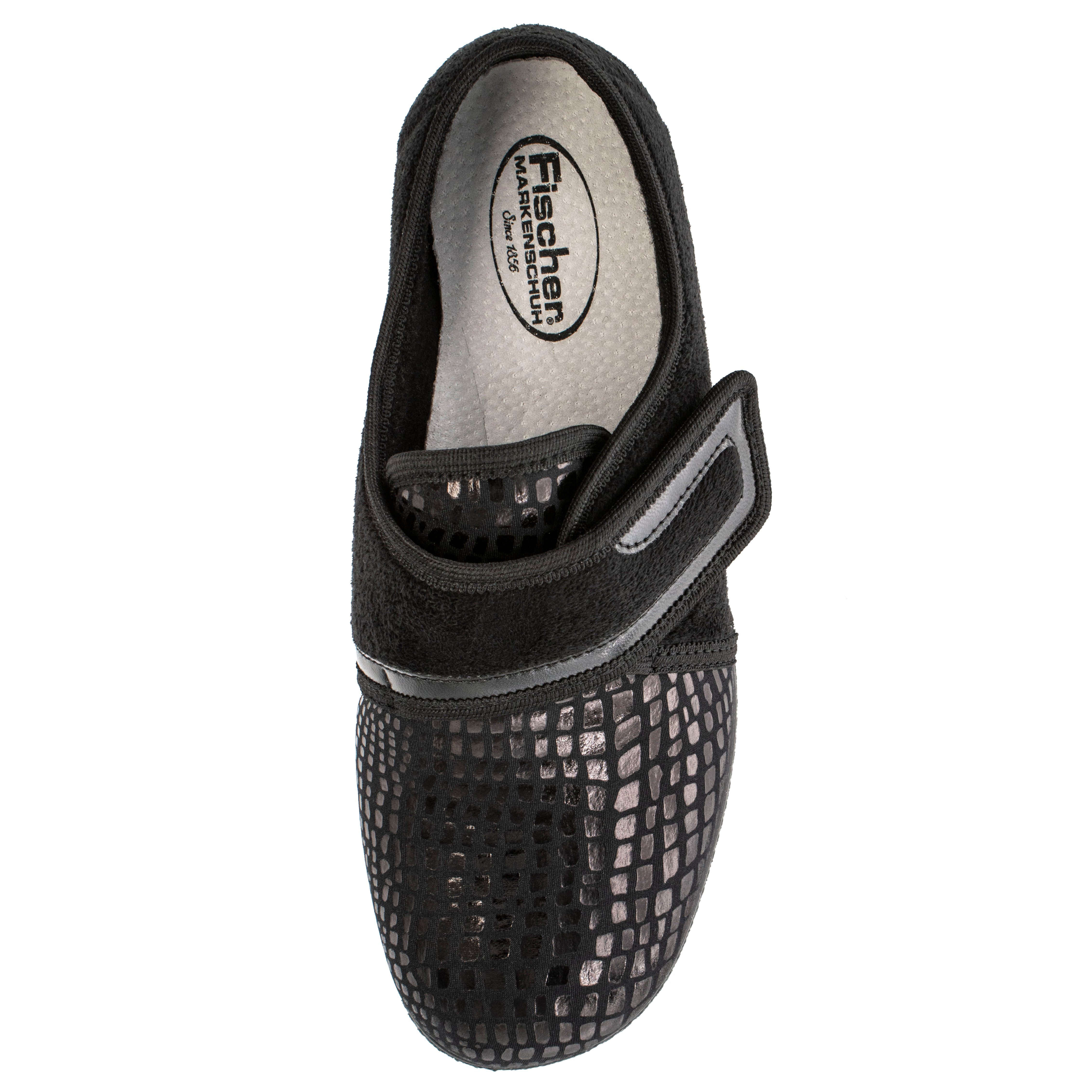 Fischer-Markenschuh Margot Sneaker aus Stretchmaterial/Velour, Ledereinlegesohle herausnehmbar, Weite H