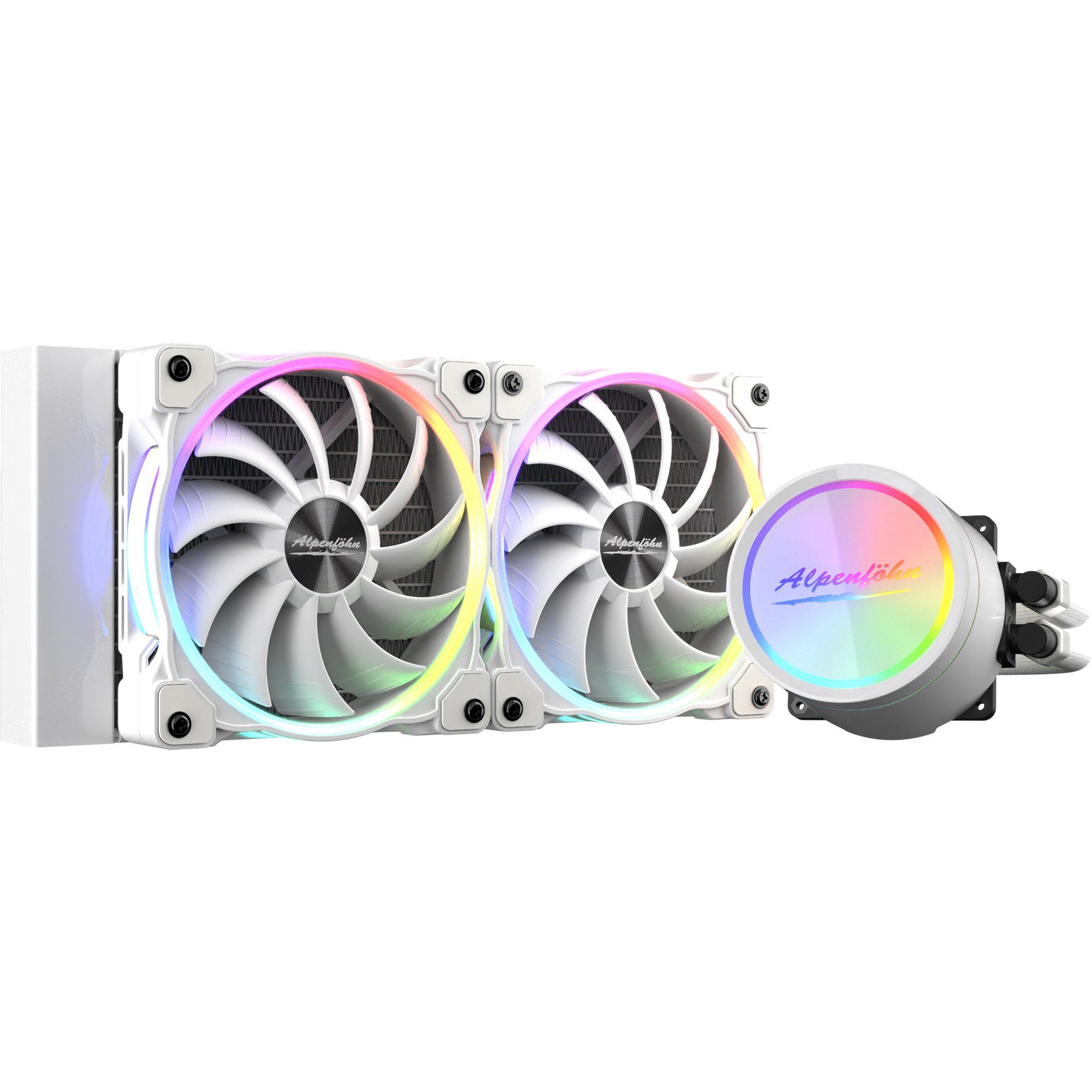 CPU Kühler Alpenföhn Gletscherwasser 240 White RGB 240mm