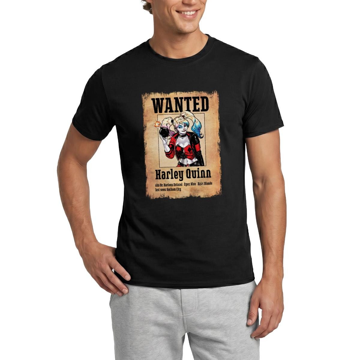 T-Shirt Harley Quinn Wanted Männer T-Shirt