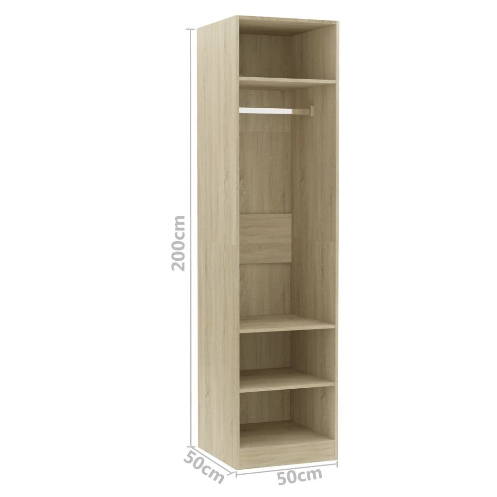 vidaXL Kleiderschrank Eiche Sonoma-Eiche cm 50x50x200 Sonoma Holzwerkstoff Kleiderschrank (1-St)