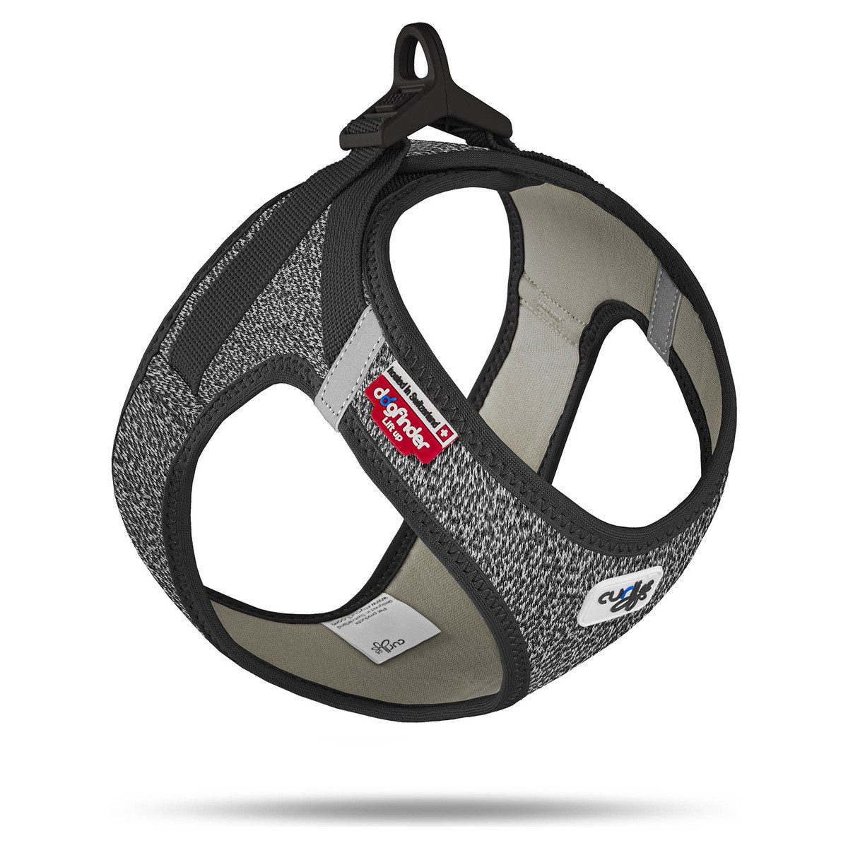 Curli Hunde-Geschirr Clasp Vest Geschirr Merino schwarz günstig online kaufen
