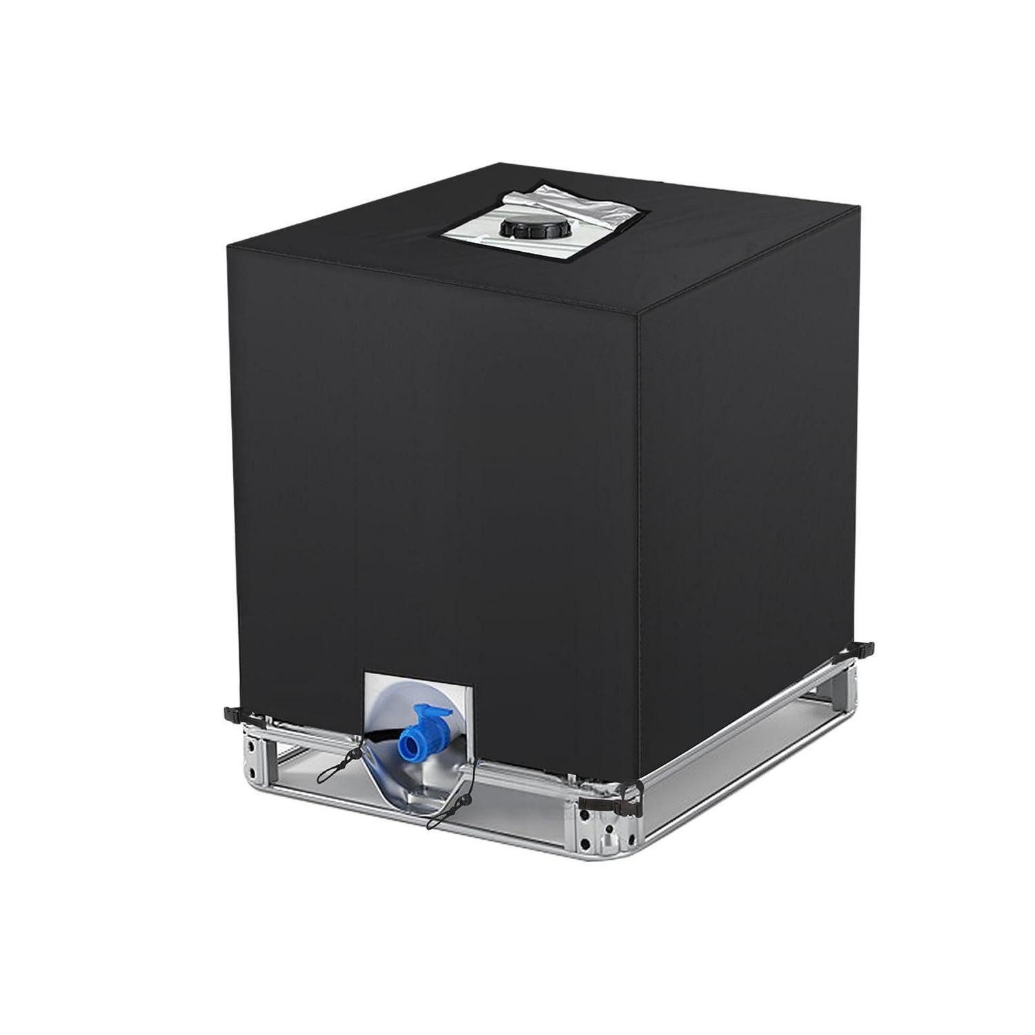 LuxusKollektion Schutzplane IBC Abdeckung 1000L Schutzhülle Anti UV Schwarz 210d Oxford