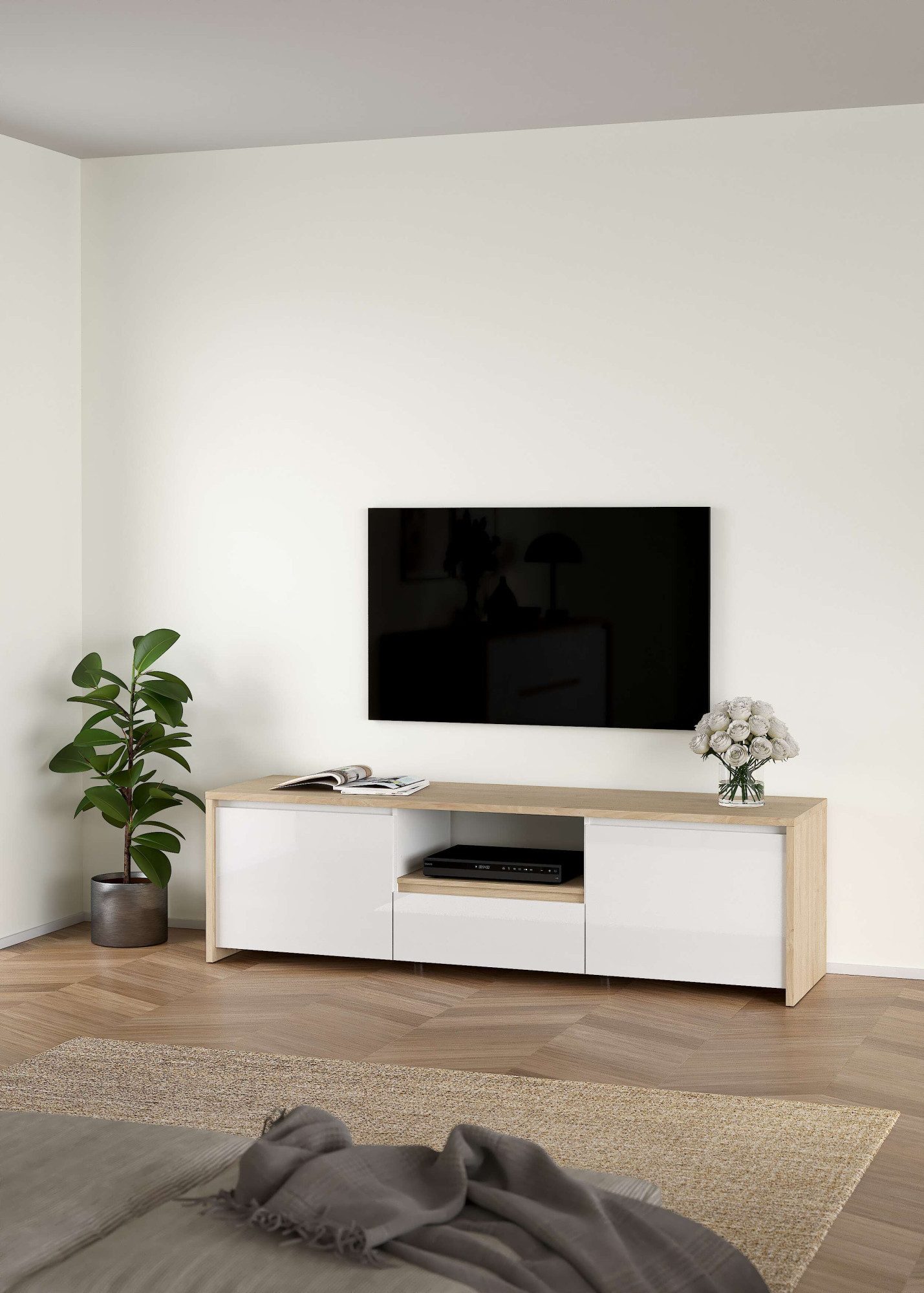 INOSIGN TV-Board Next TV-Möbel, Mediamöbel, 2 Türen, 1 Schublade, Breite 178 cm, Höhe 52 cm