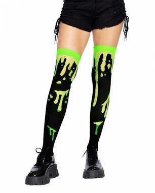 Horror-Shop Zombie-Kostüm Overknee Strümpfe im Zombie Splatter Design
